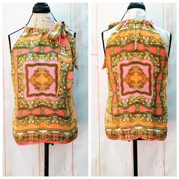 Cache Tops - Cache bow tie tank top